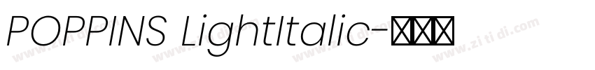 POPPINS LightItalic字体转换